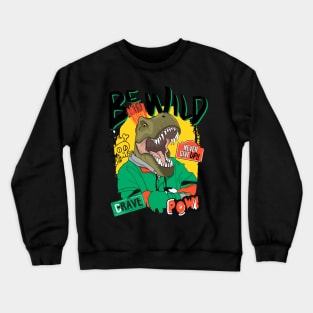 hand drawn cool dinosaur Crewneck Sweatshirt